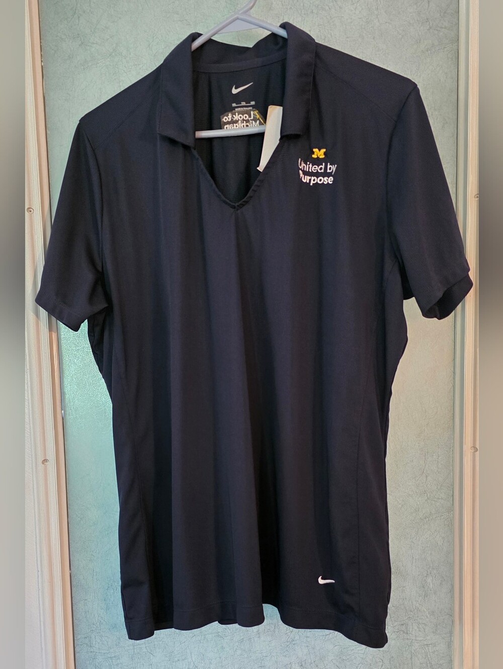 Nike University Of Michigan Polo Shirt, Ladies Cut, Look To Michigan